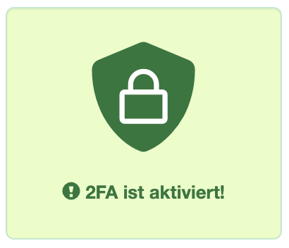 Status-Button zur Zwei-Faktor-Authentifizierung