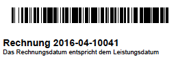 Barcode Rechnungsnummer