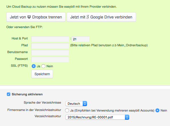 Cloud Backup FTP Server