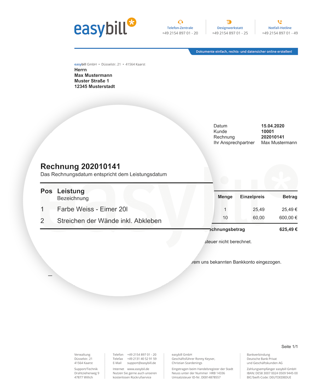 Small Business Invoice Template Word