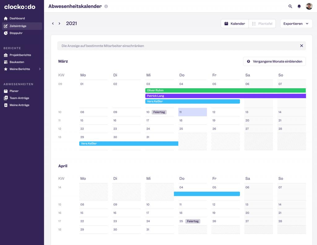 Abwesenheitskalender_clockodo