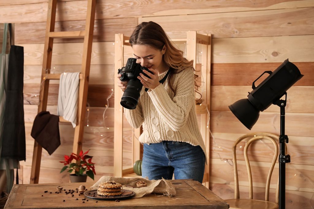 Fotografin bei der Arbeit