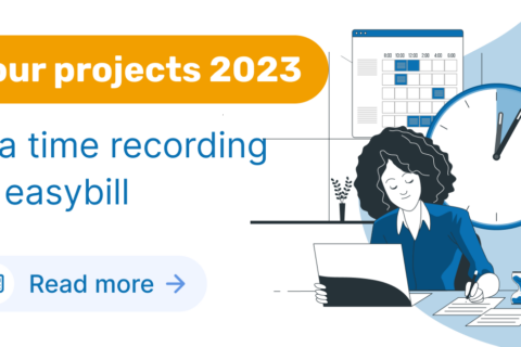 Your projects 2023: Via time recording in easybill. Read more.