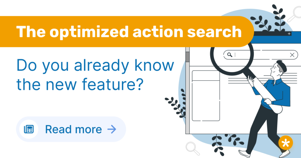 Blog Header picture for action search in easybill