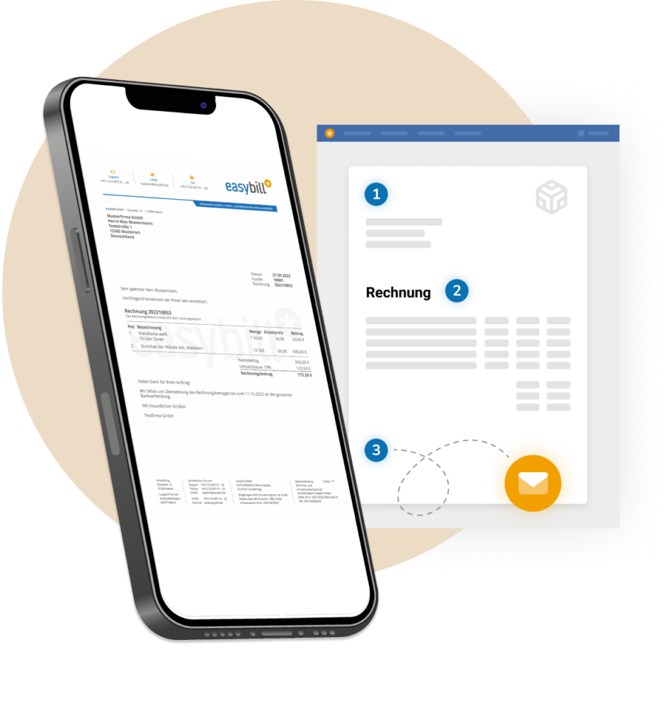 Rechnungen kostnelos online schreiben easybill