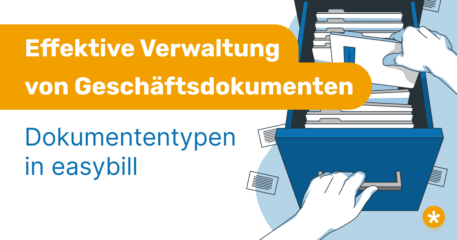 Headerbild Blogbeitrag zu verschiedenen Dokumententypen in easybill