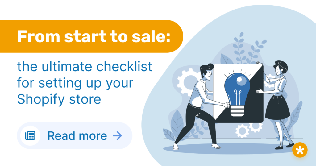 Header image blog post about Shopify store setup checklist