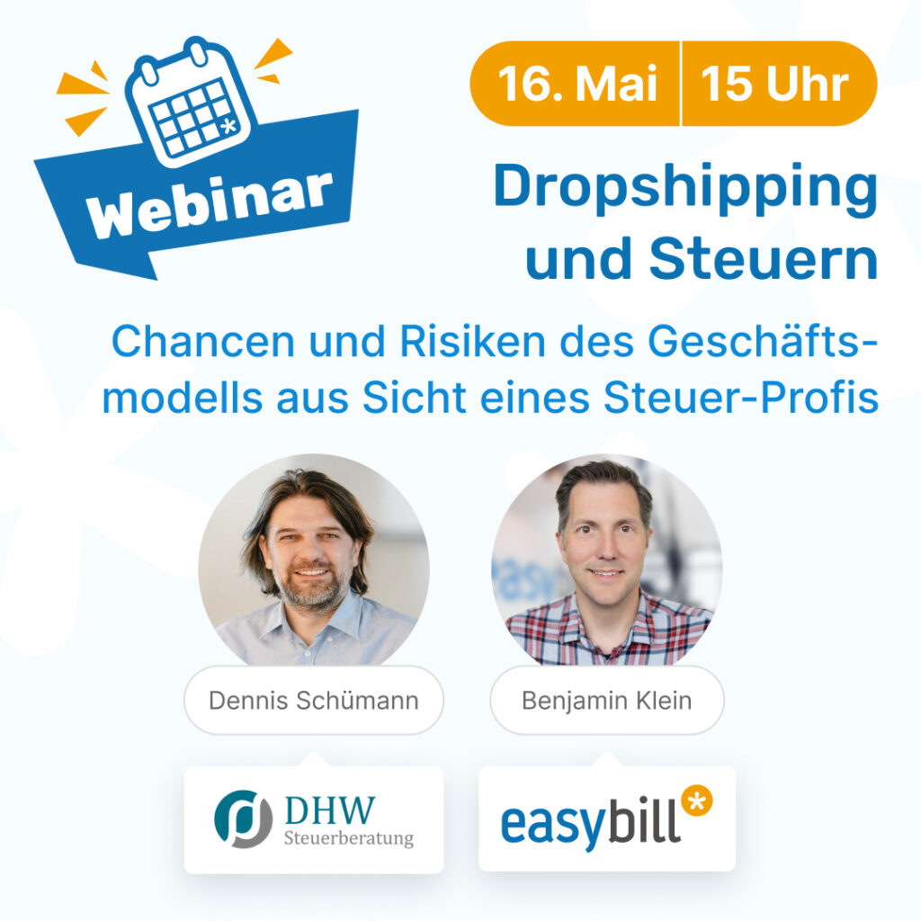 Webinar zum Thema Dropshipping und Steuern