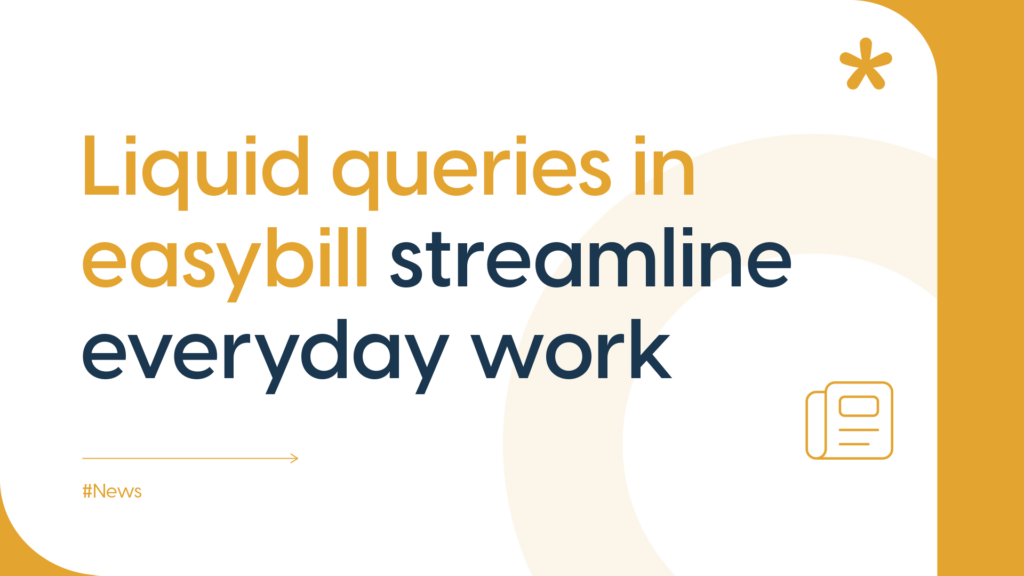 Header image for blog post about liquid queries in easybill