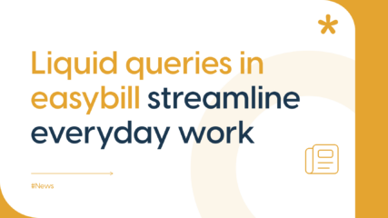 Header image for blog post about liquid queries in easybill