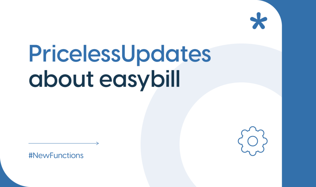 Header pictur for Blog post about priceless updates for easybill 10