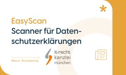 Header-Bild für Gastbeitrag über EasyScan, Scanner-Tool für Datenschutzerklärungen