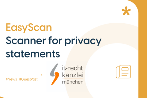 Header picture for guest post about EasyScan, Scanner tool for privacy statements