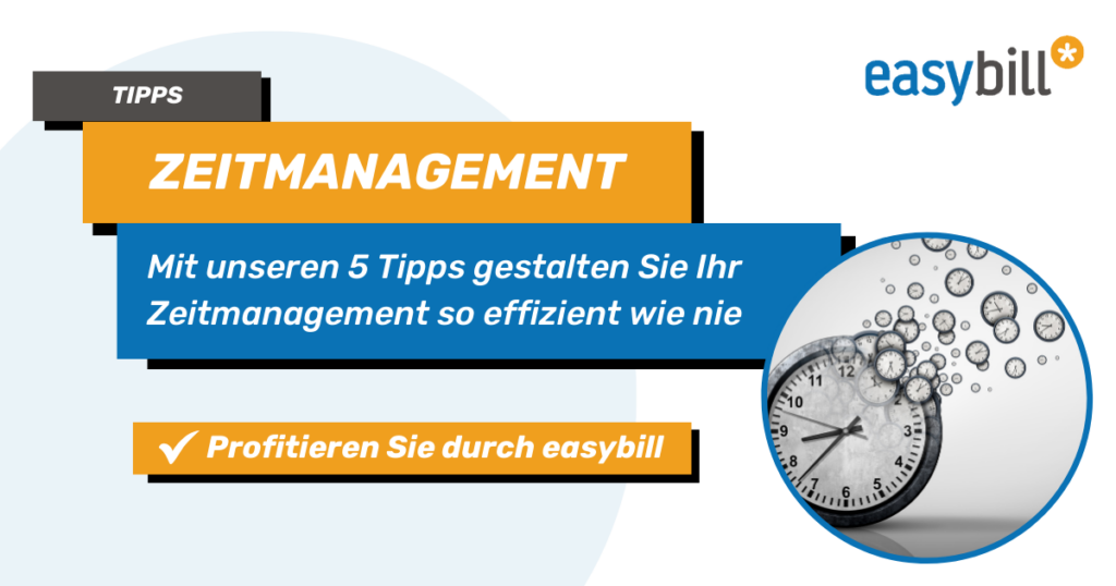 Headerbild für Blogbeitrag zum Thema effizientes Zeitmanagement, Unsere 5 Tipps für jeden Unternehmer