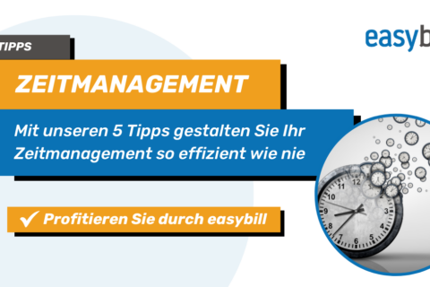 Headerbild für Blogbeitrag zum Thema effizientes Zeitmanagement, Unsere 5 Tipps für jeden Unternehmer