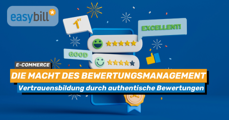 Headerbild für Blogbeitrag zum Thema Bewertungsmanagement im Online Shop