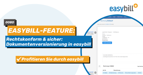 Headerbild für Blogbeitrag zum Thema Versionierung in easybill