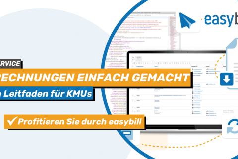Headerbild für Blog zum Thema E-Rechnung - ein Leitfaden für KMUs