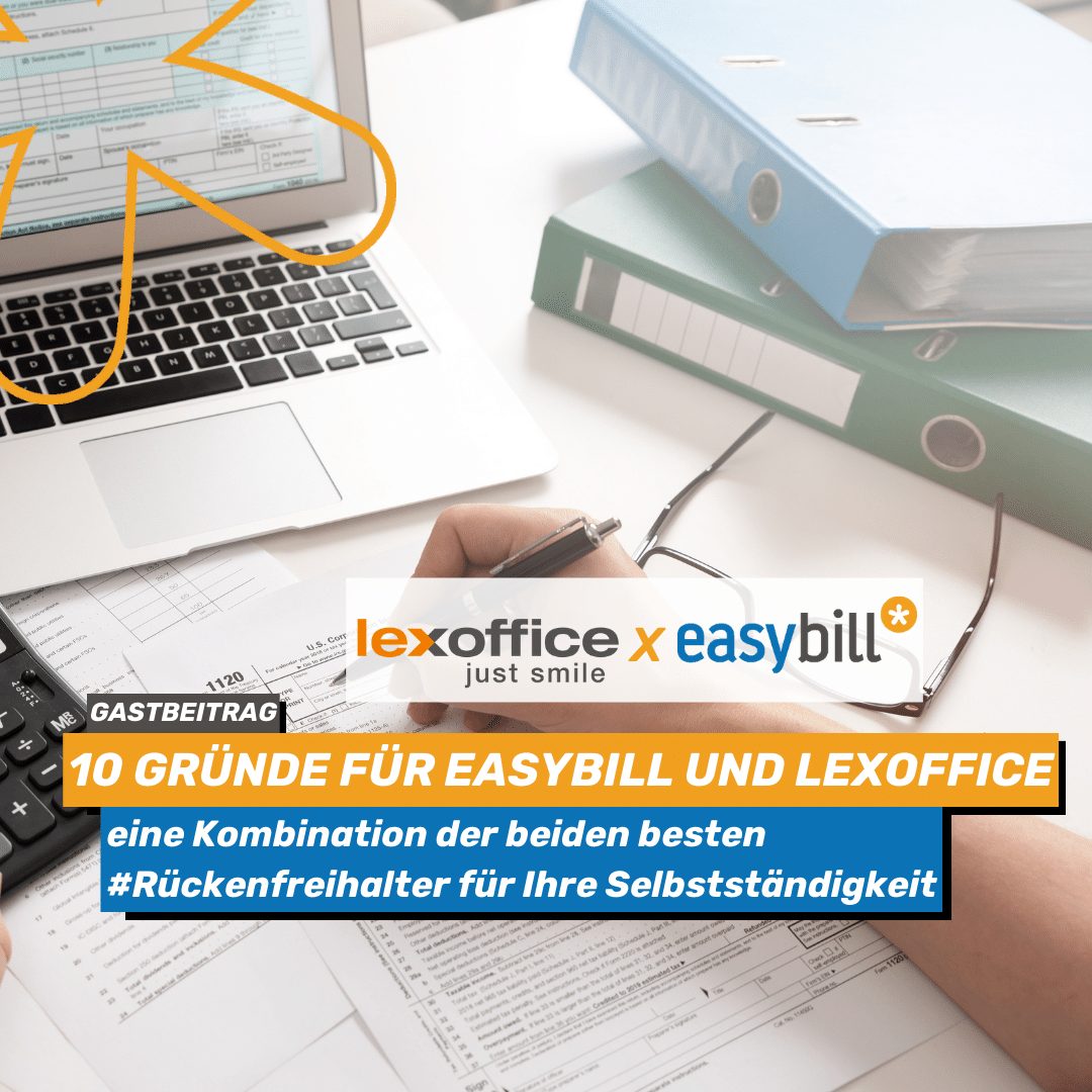 Computer mit Bild einer Steuererklärungssoftware