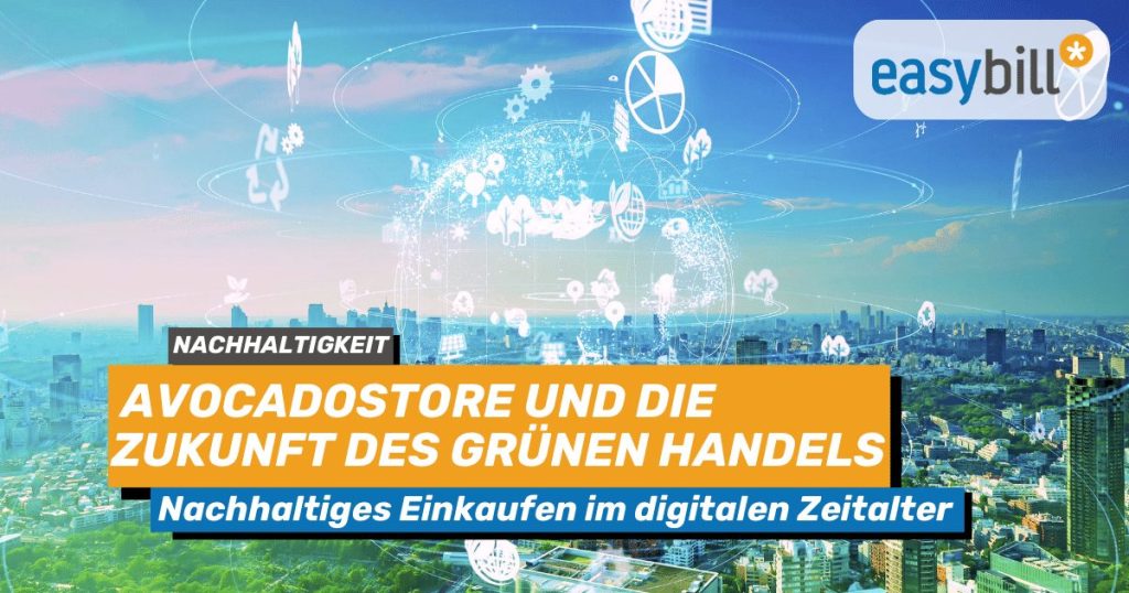 Grünes Stadtbild mit virtuellen weißen Grafiken on top