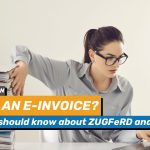 Header image for blog post on e-invoicing and e-invoice formats