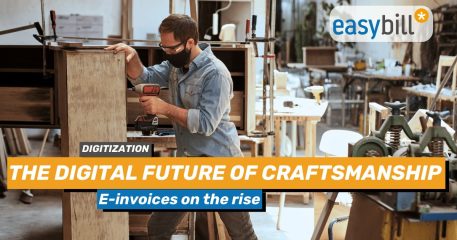 Header image for blog post on the topic of e-invoicing for tradespeople