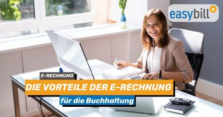 Headergrafik Blogbeitrag zur E-Rechnung und deren Vorteile für die Buchhaltung