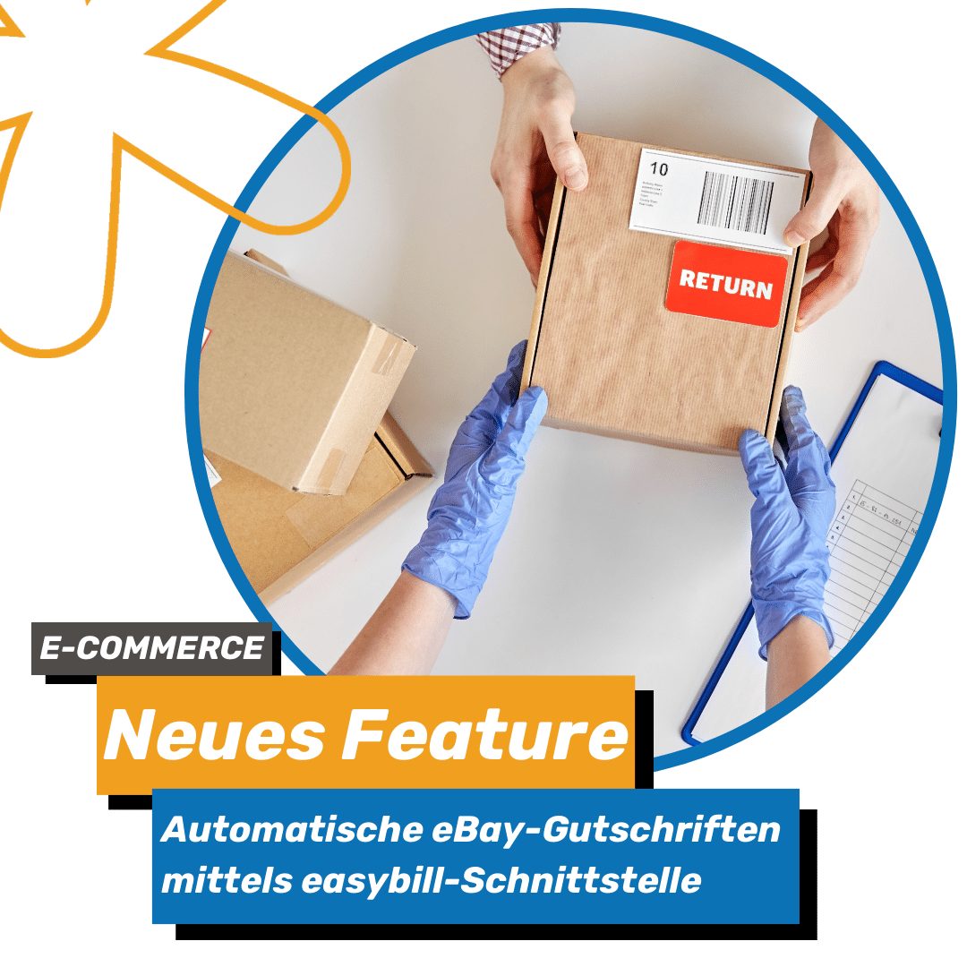 Zwei Menschen übergeben Retouren-Paket aneinander