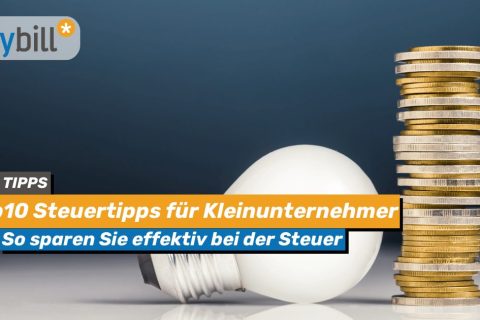 Headerbild für Blogbeitrag zum Thema Kleinunternehmer und Steuerspartipps