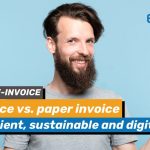 Header image for blog post e-invoice vs. paper invoice