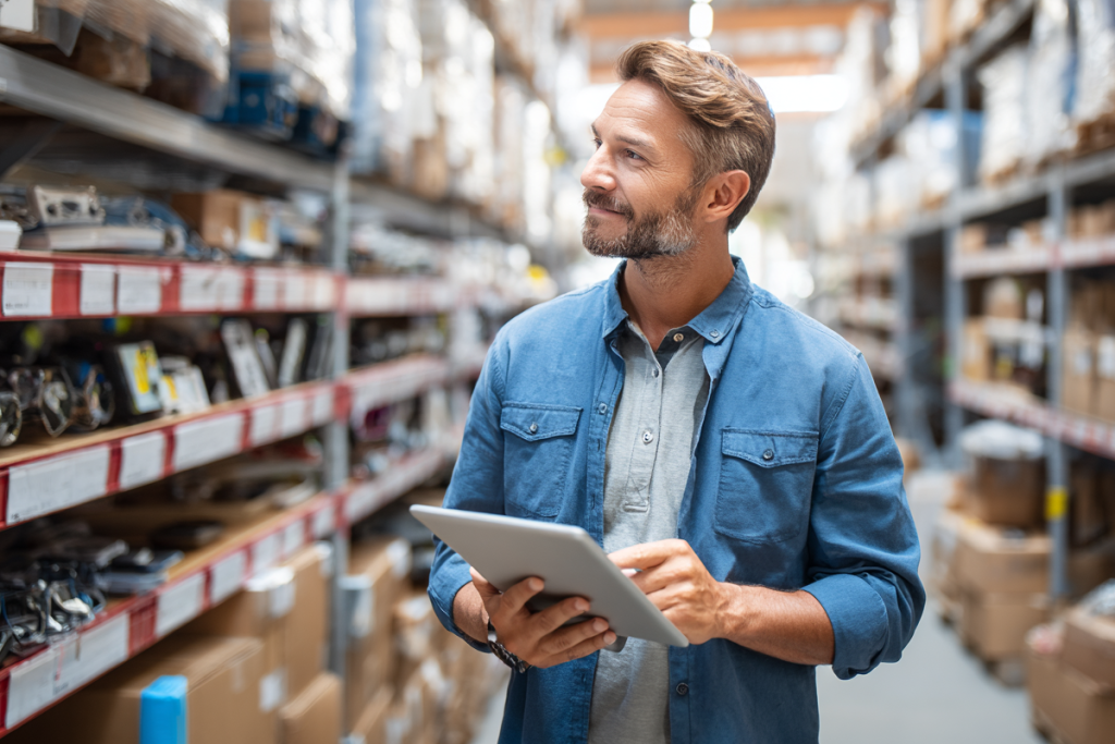 Ein Laptop, der den Easybill-Rechnungsentwurf anzeigt, flankiert von einer XML-Dateivorschau auf der linken Seite und einer fertiggestellten Rechnung auf der rechten Seite