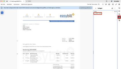 Beispiel E-Rechnung im ZUGFeRD-Format
