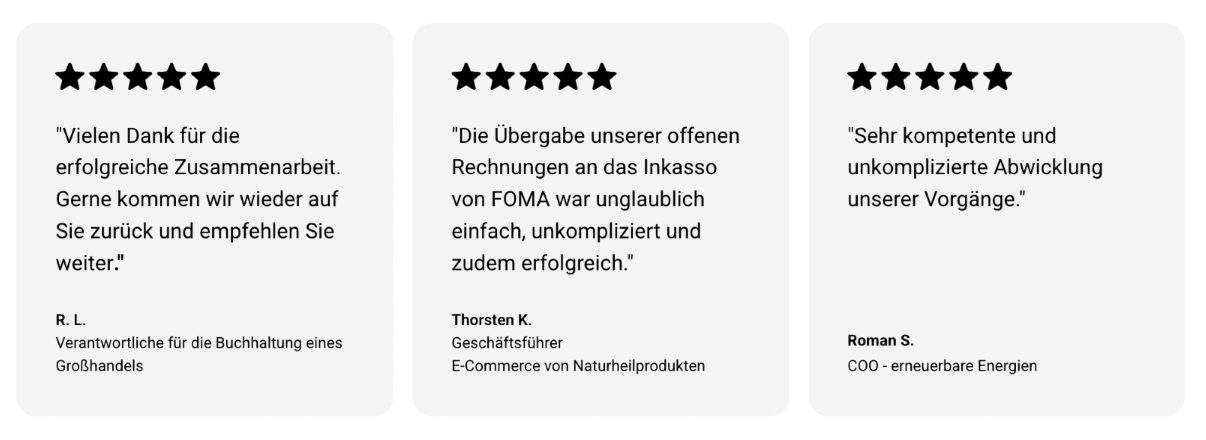 Rezensionen FOMA