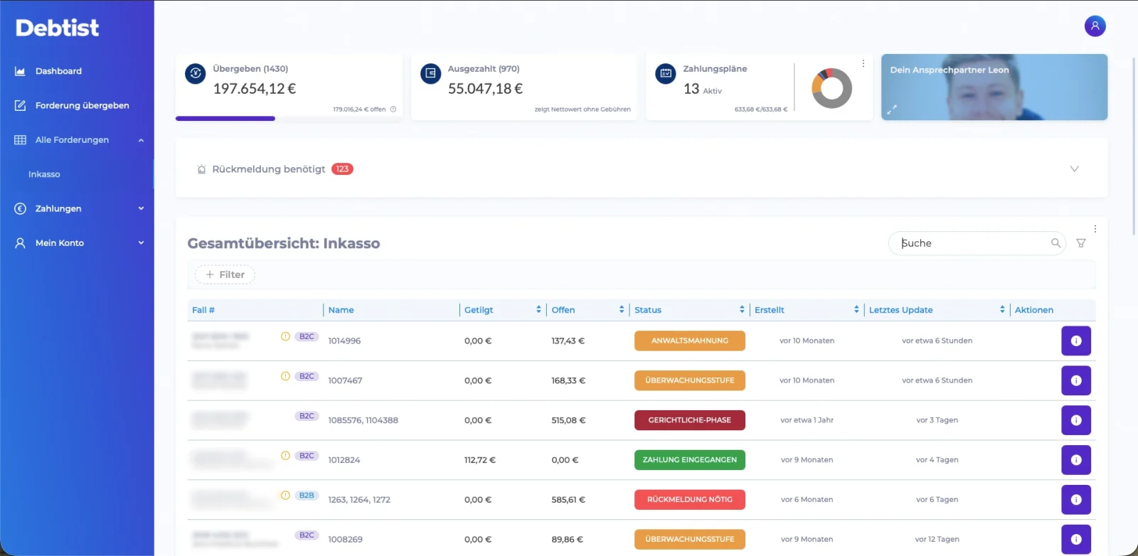 Debtist Dashboard